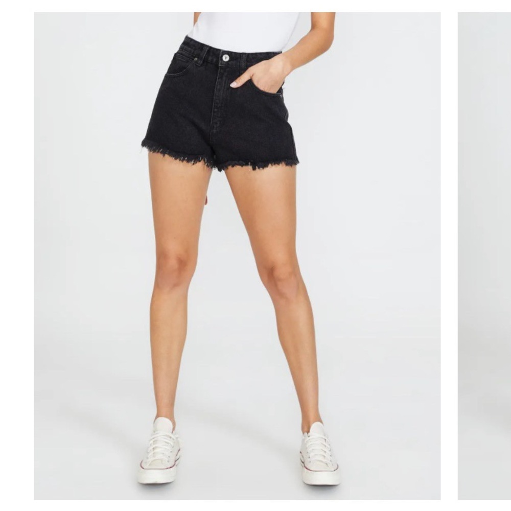 Abrand High Relaxed Denim Shorts (Shake it)